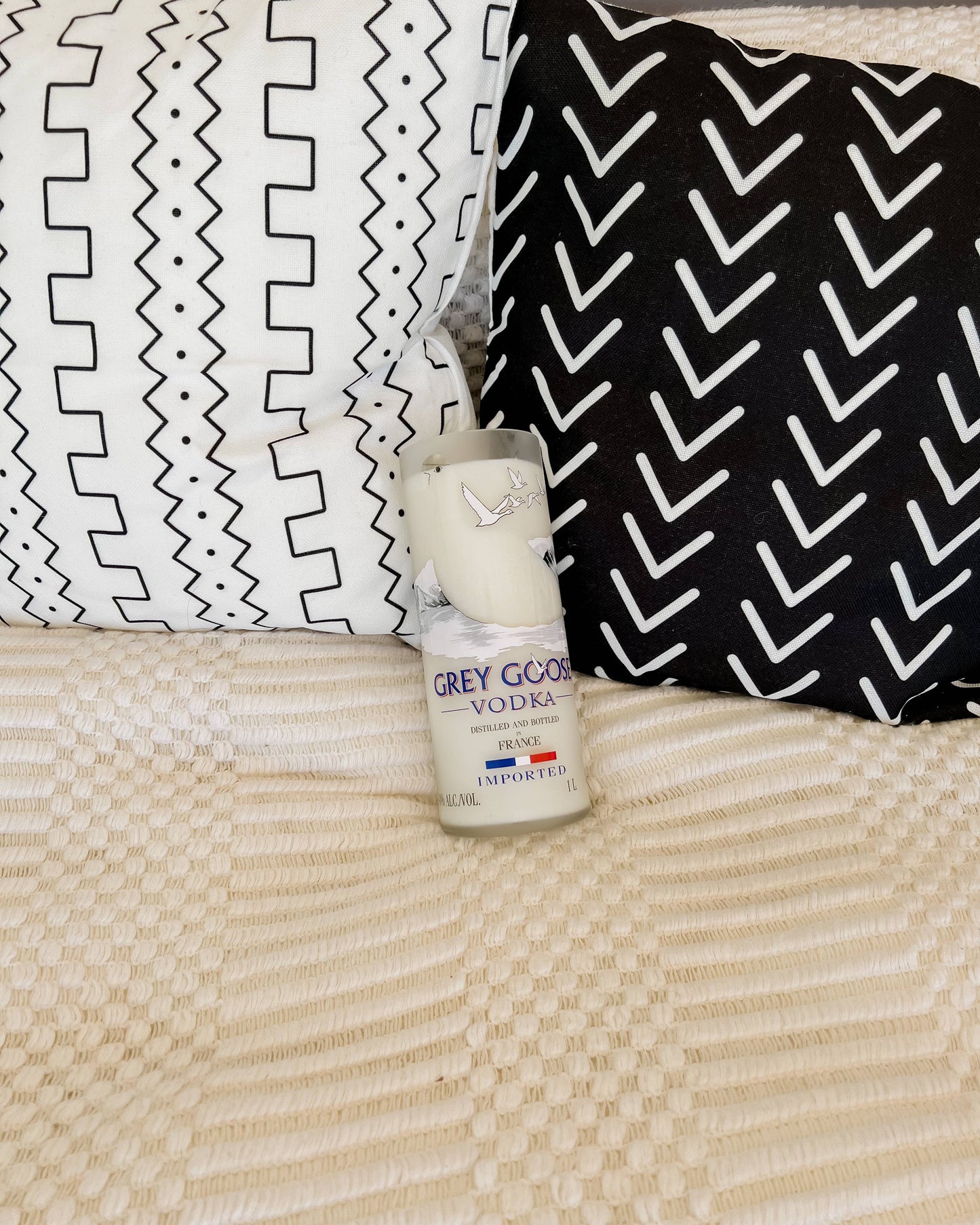 Recycled Grey Goose Candle 