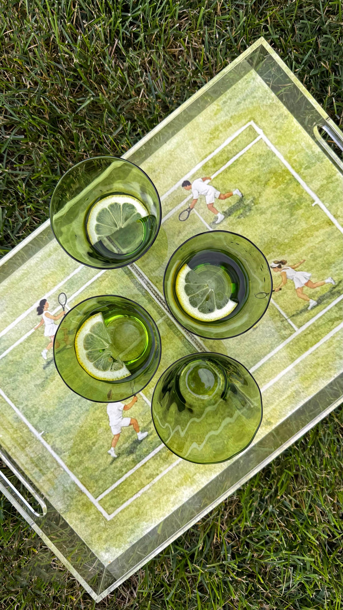 Acrylic tennis court tray