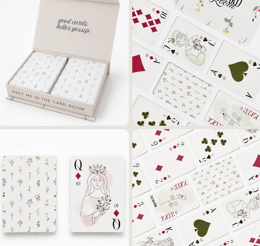 Garden Floral Canasta Cards with Points