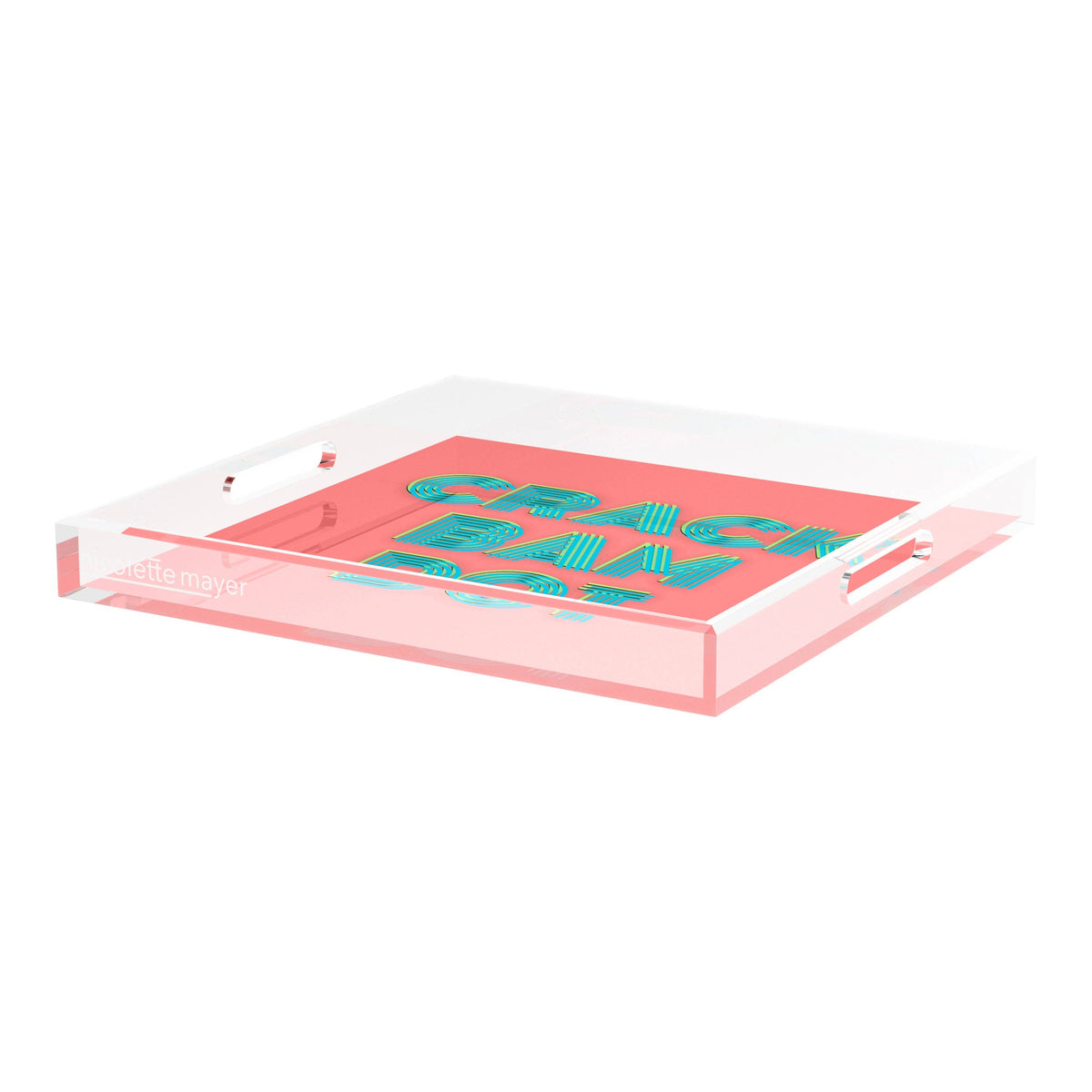 Mahjong Crack Bam Dot Petal Tendril Square Decorative Tray