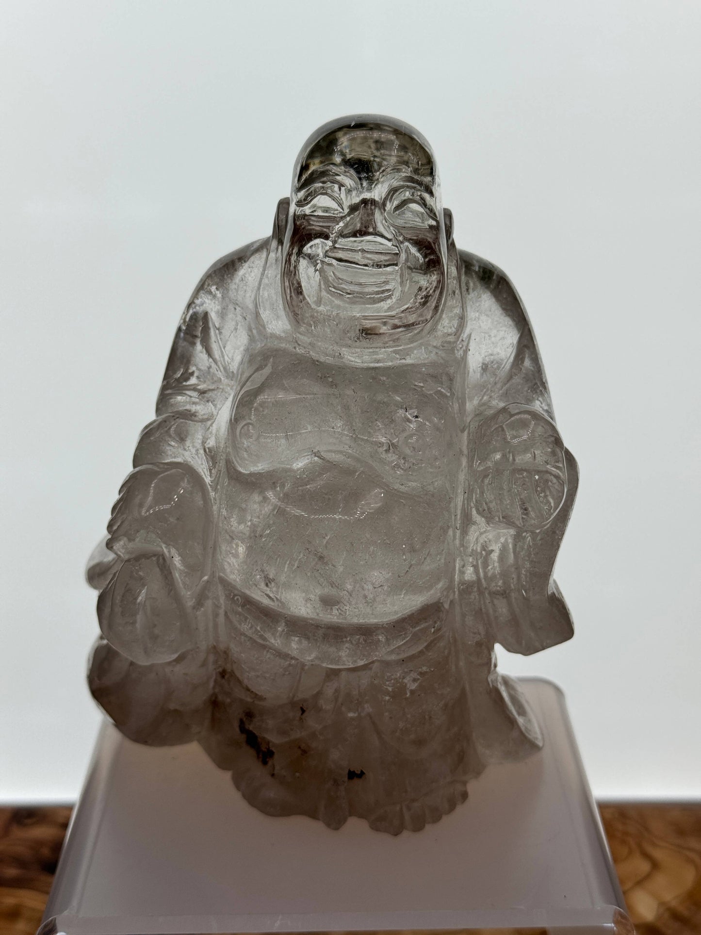 Happy Laughing Buddha Lodolite garden quartz H422