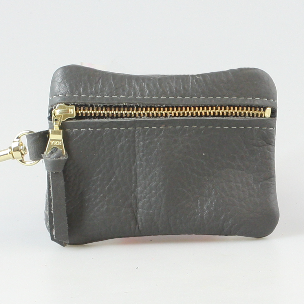 Soft Leather Zippered Pouch
