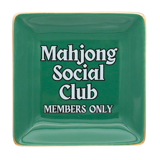 Square Trinket Tray Mahjong Social Club