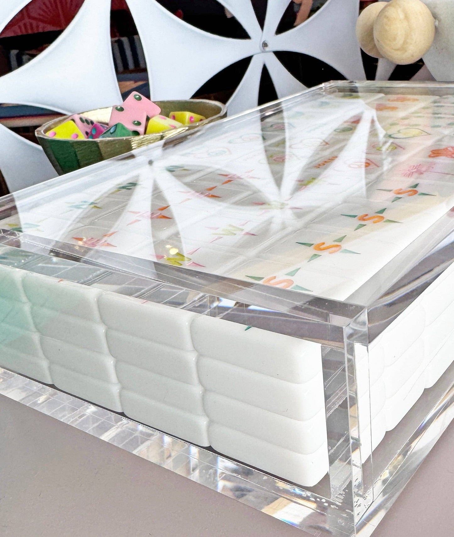 Lucite Mahjong Tile Display Box - Final Sale