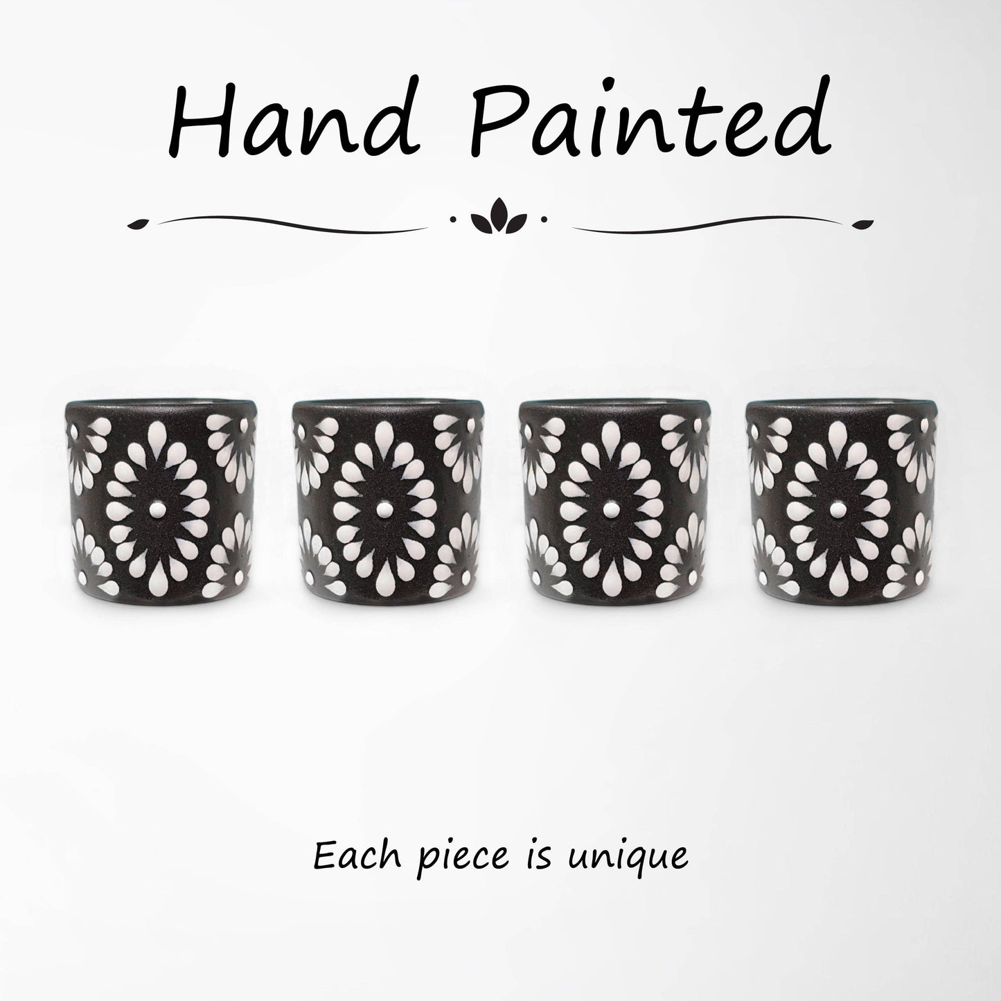 Talavera Shot Glass - Black & White (Each)