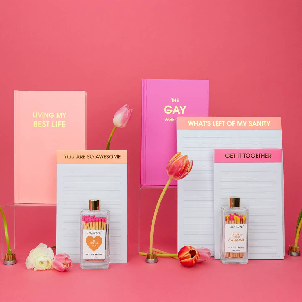 Living My Best Life - Hardcover Daily Journal - Sunset Pink
