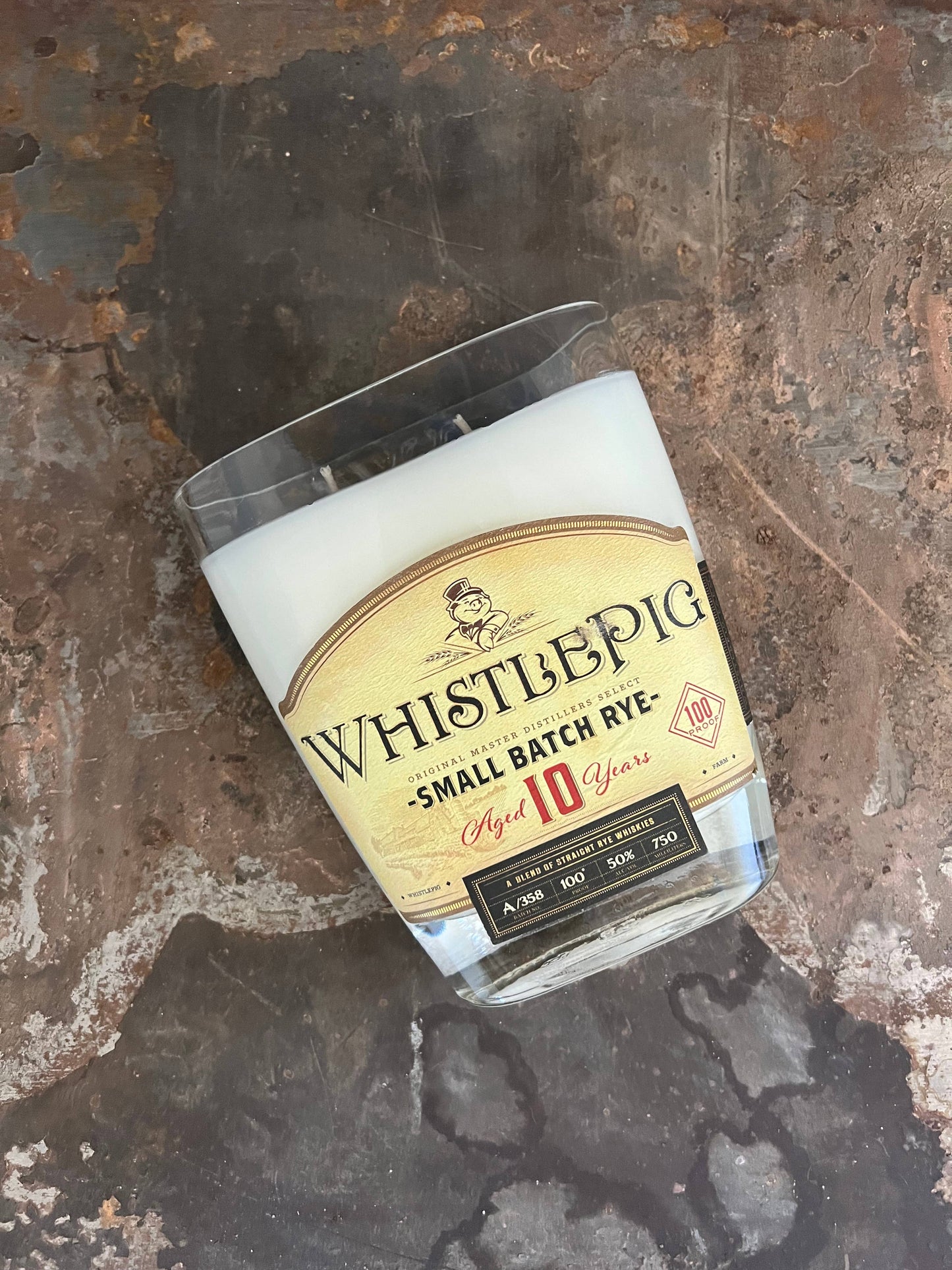 Recycled Whistle Pig Candle