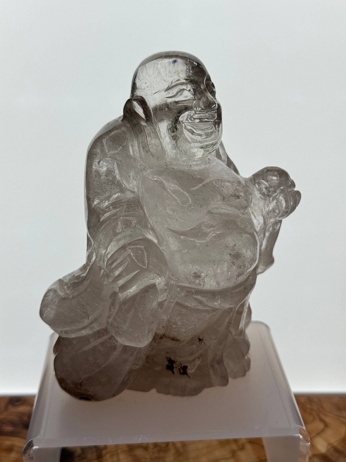 Happy Laughing Buddha Lodolite garden quartz H422