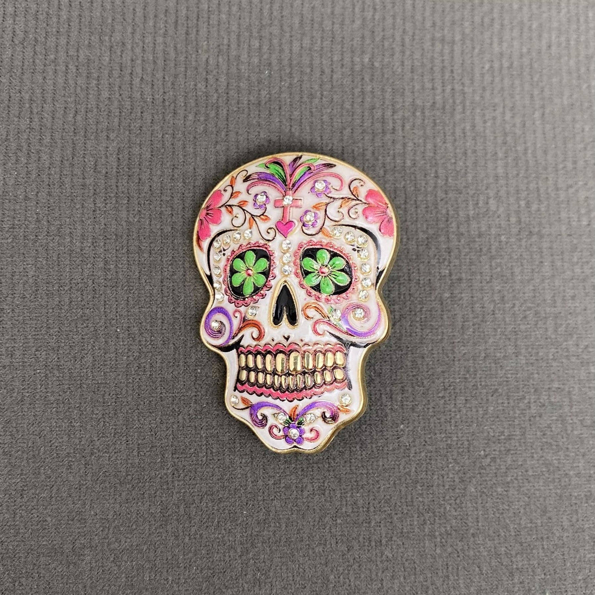 Pastel Colored Skull Brooch