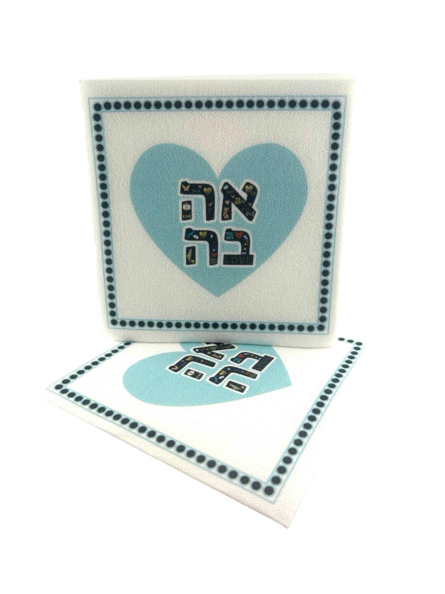 Linen-Feel Cocktail Napkins, Ahava Aqua