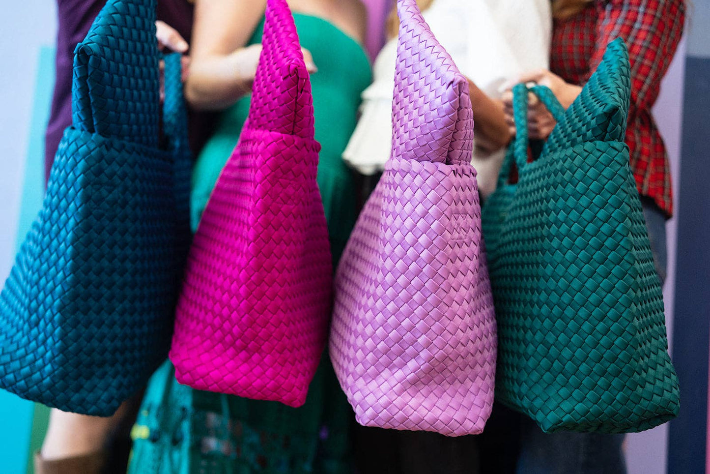 Mahjong Bag - Woven Carryall with Matching Tile Pouch
