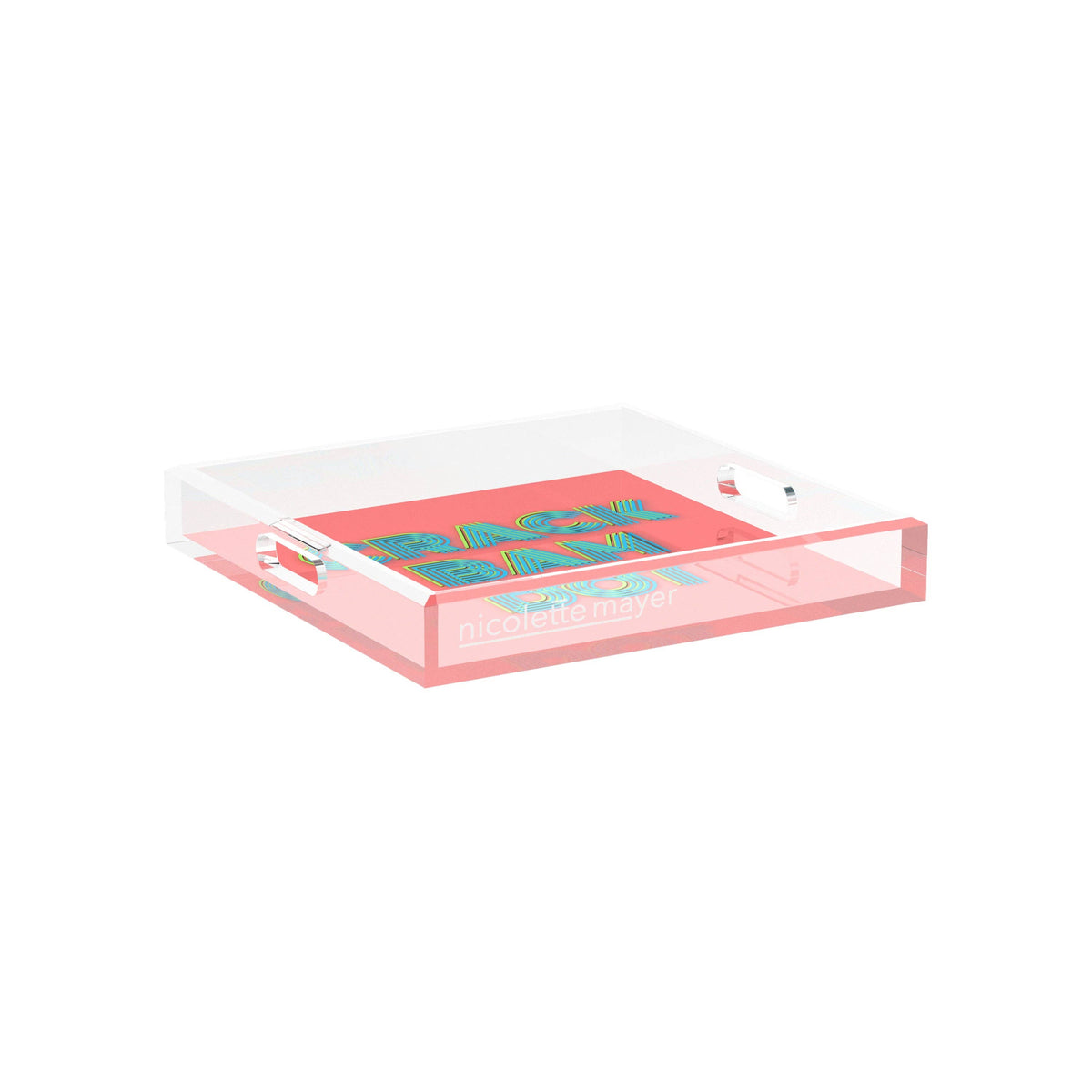 Mahjong Crack Bam Dot Petal Tendril Square Decorative Tray