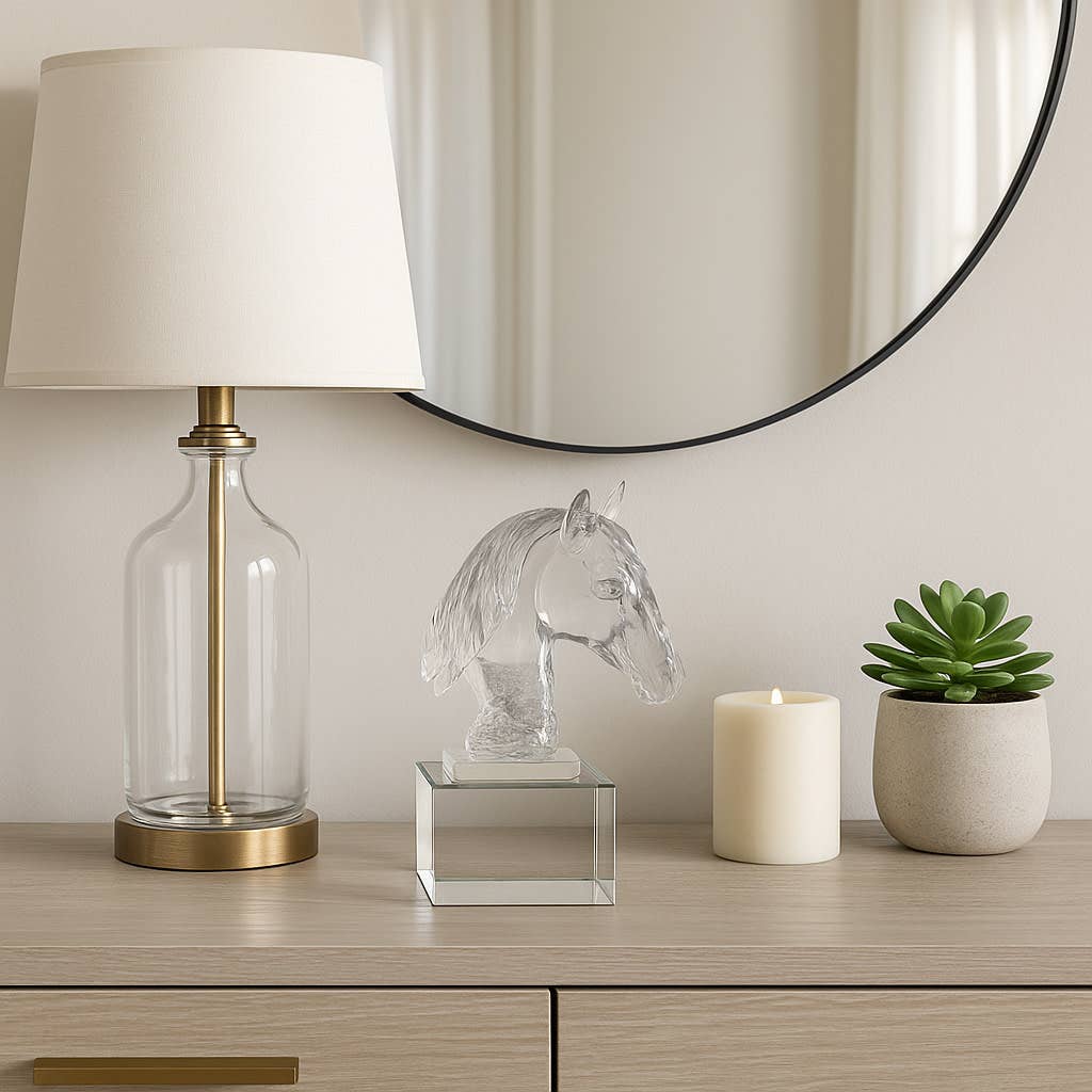 Decorative Object - Clear Crystal Elegant Horse