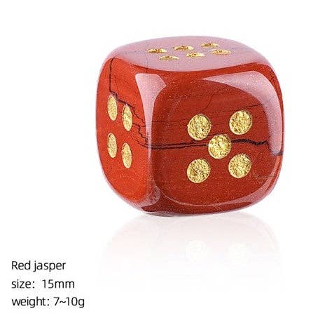 Dice - 15mm Natural Jade Laser Engraved Cube Dice with Rounded Edges Semi-Precious Stone (Set of 2)