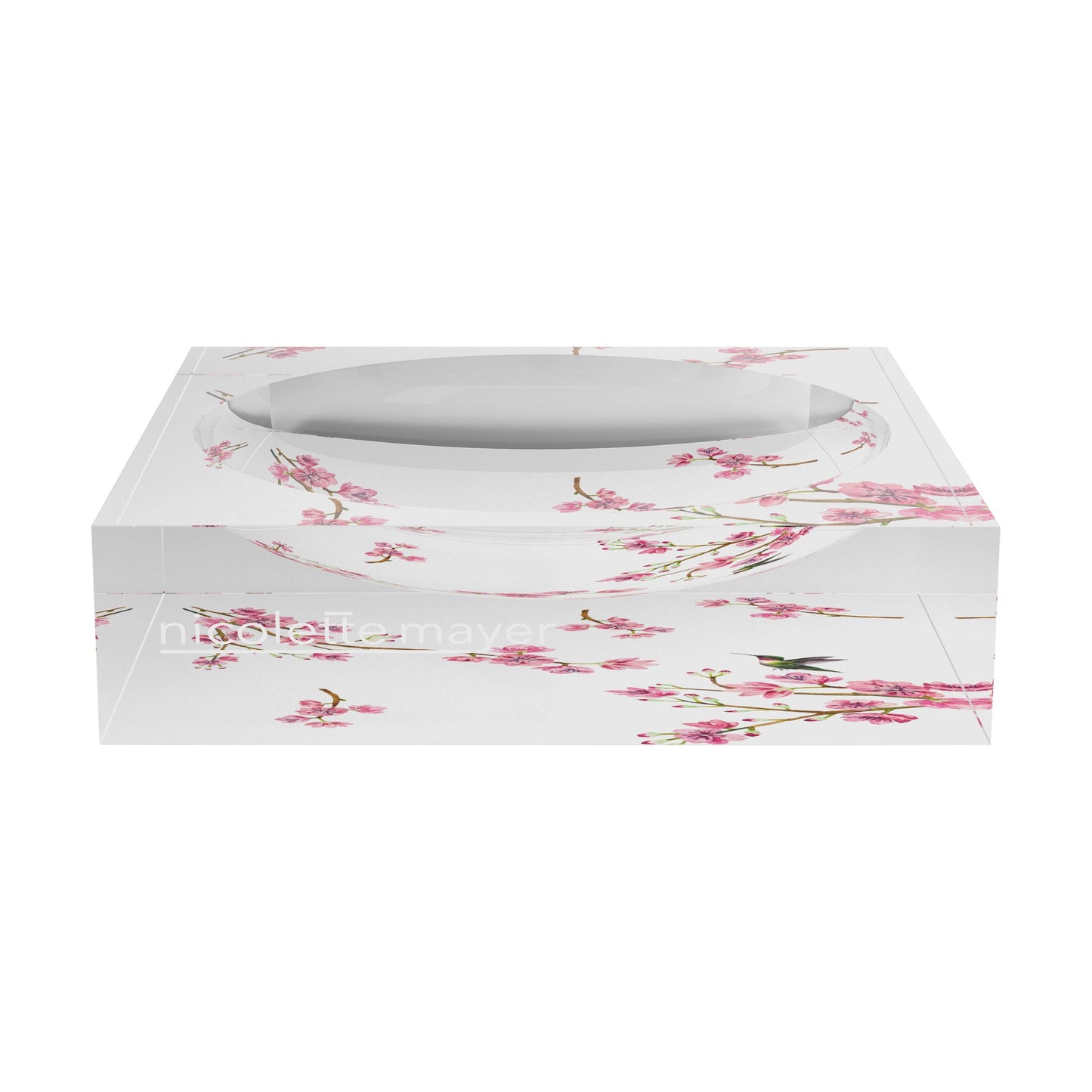 Blossom Fantasia White Acrylic Candy Catchall Dish