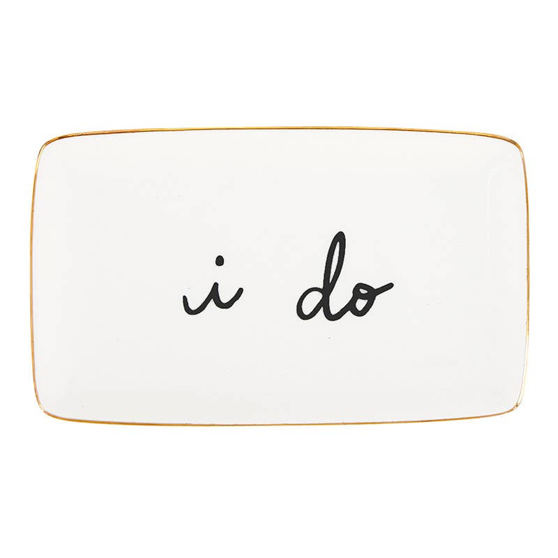 Ceramic Trinket Tray - I Do