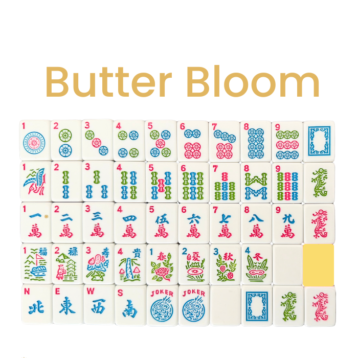 American Mahjong Tile Set in Yellow/ Lilac/ Ocean Blue
