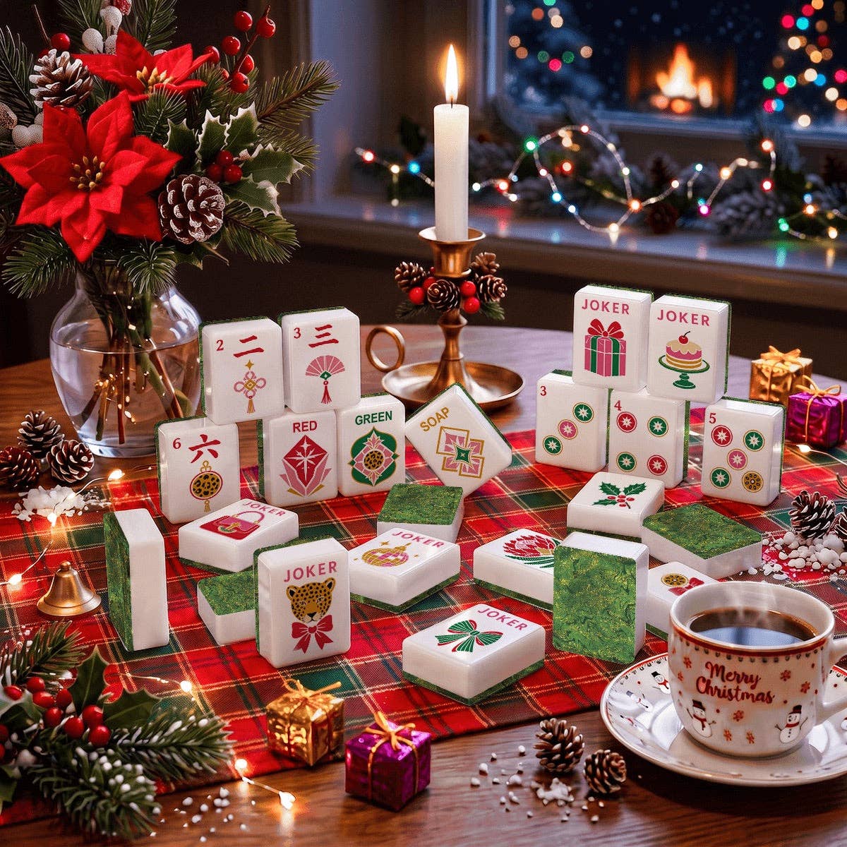 Glam Holiday Christmas Mahjong Tiles Twinkle Traditions (Exclusive)