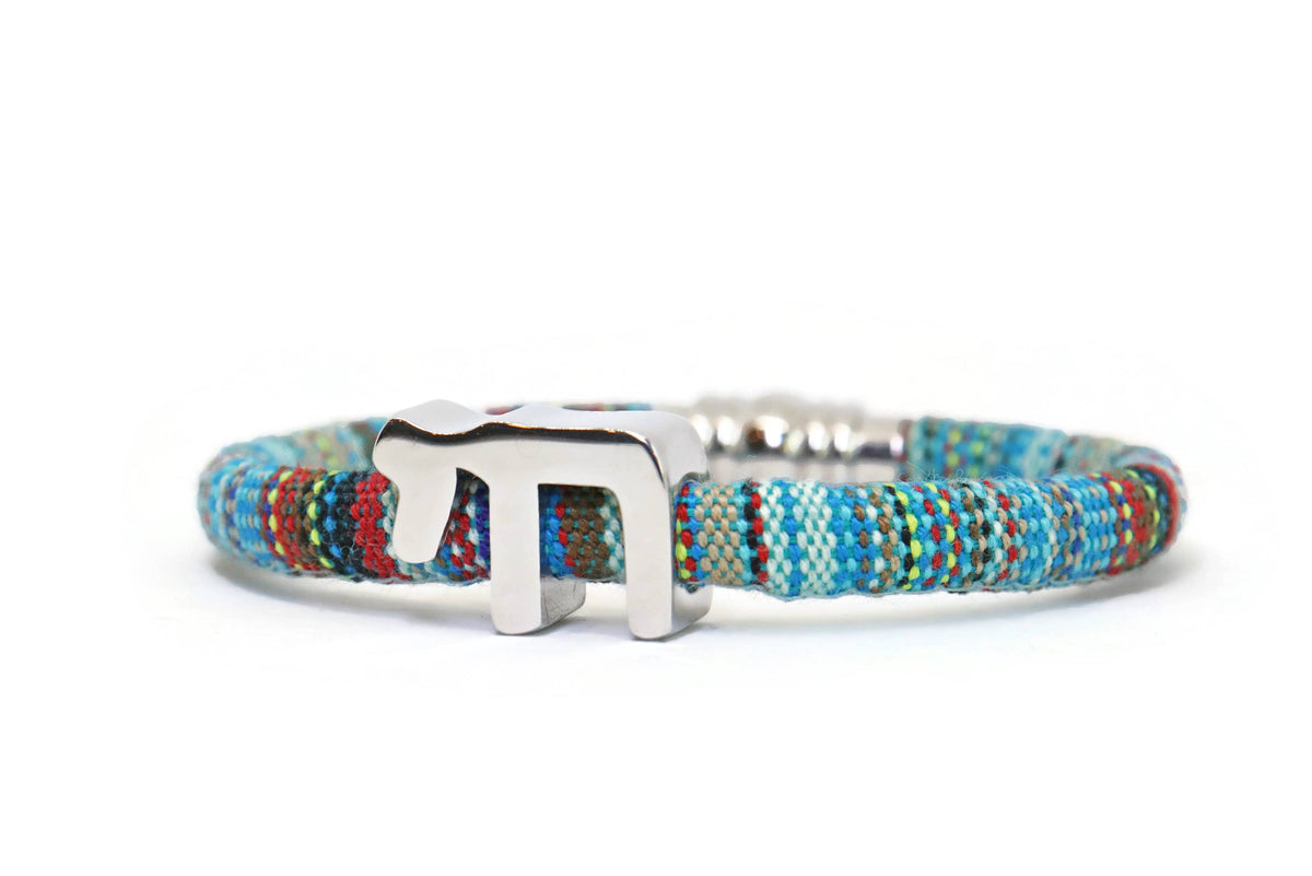 Judaic Chai Woven Bracelet in Choice of Color