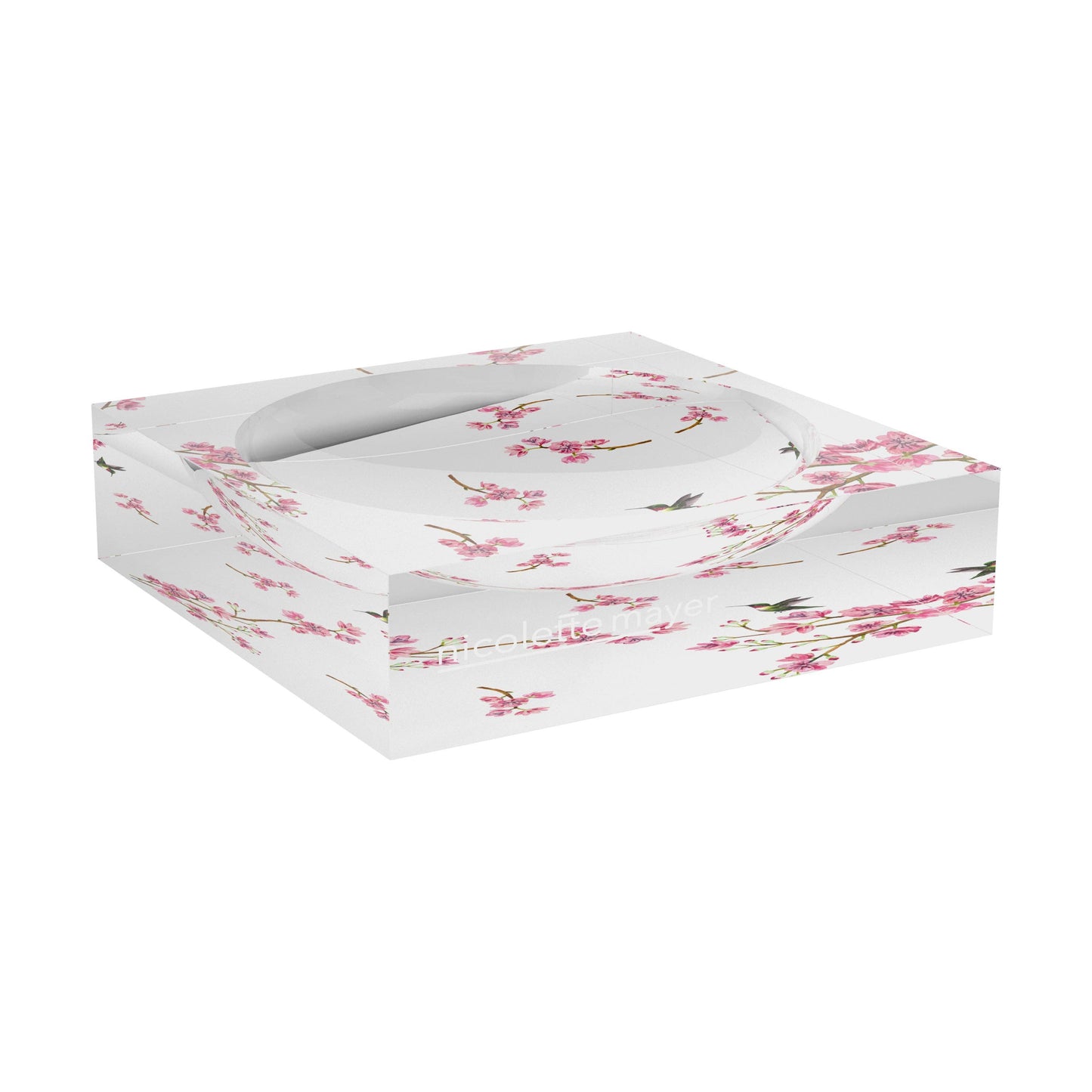 Blossom Fantasia White Acrylic Candy Catchall Dish