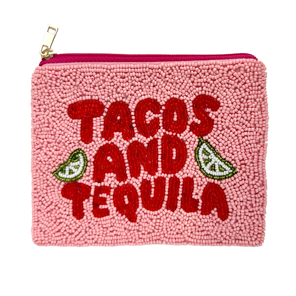 Tacos And Tequila Beaded Purse