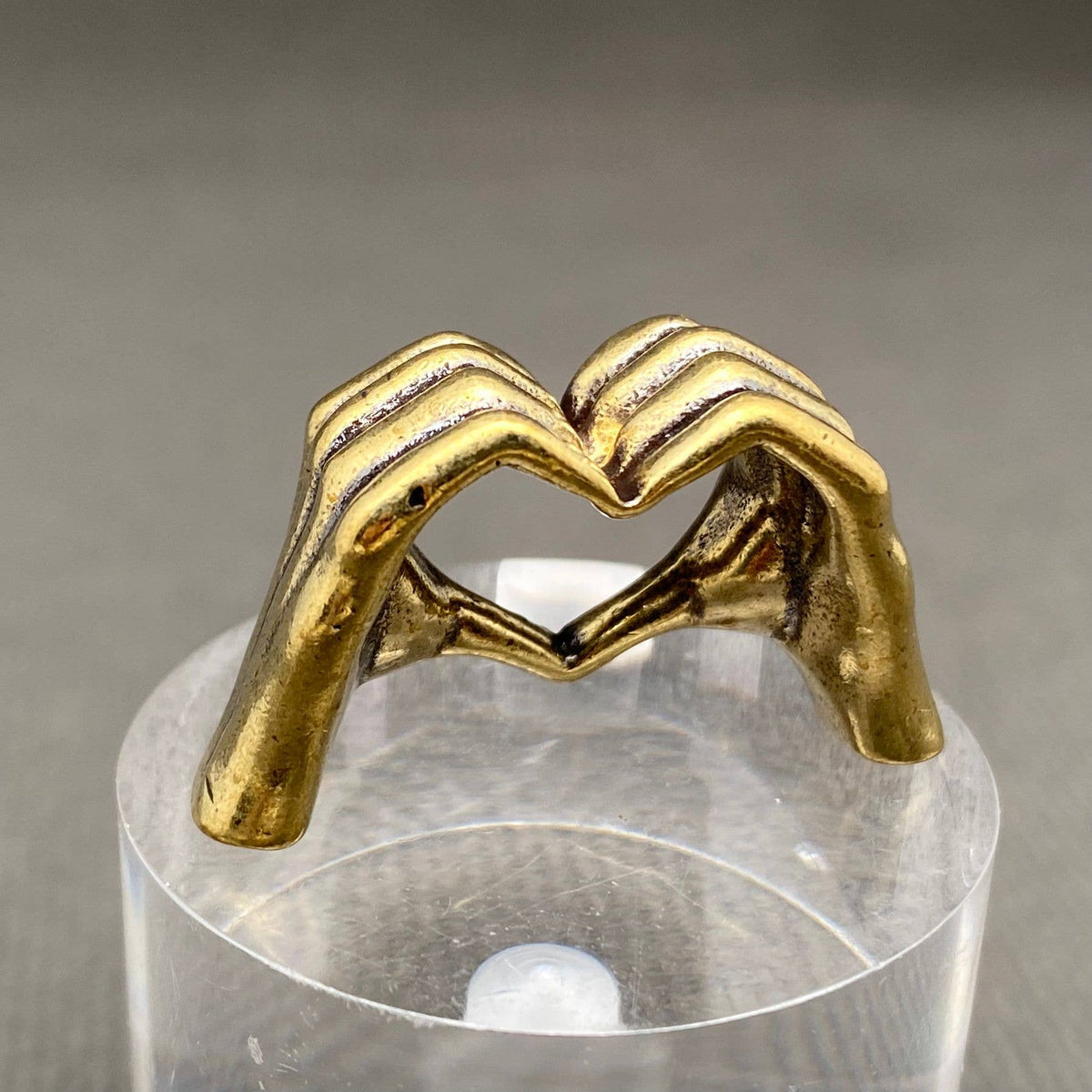 Hand Heart Gesture Brass Crafts Desktop Ornaments