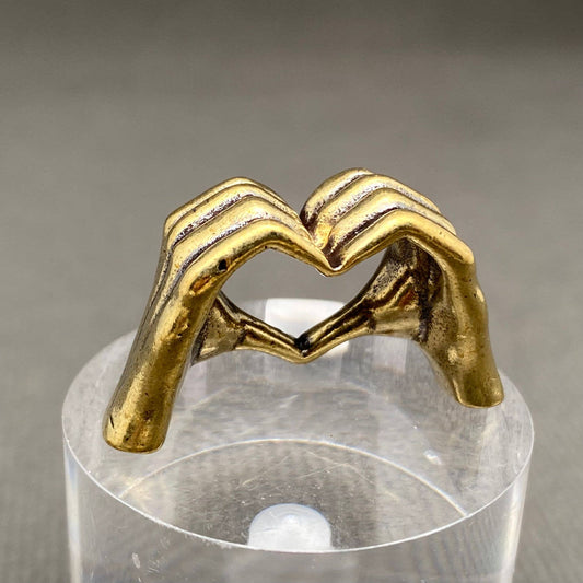 Hand Heart Gesture Brass Crafts Desktop Ornaments