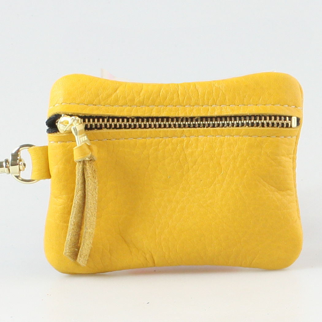 Soft Leather Zippered Pouch