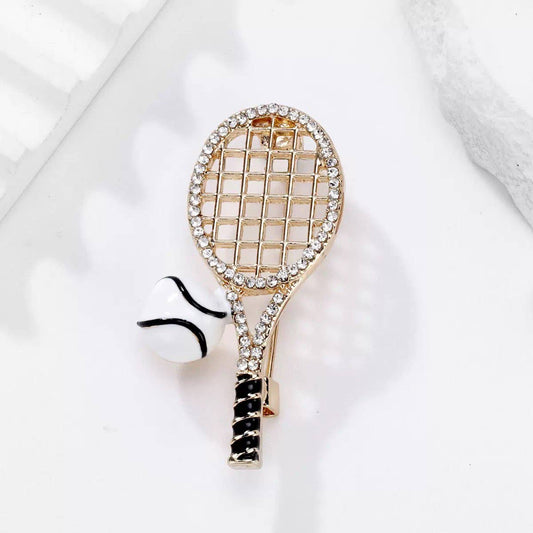 Tennis Alloy Rhinestone Brooch PA5932