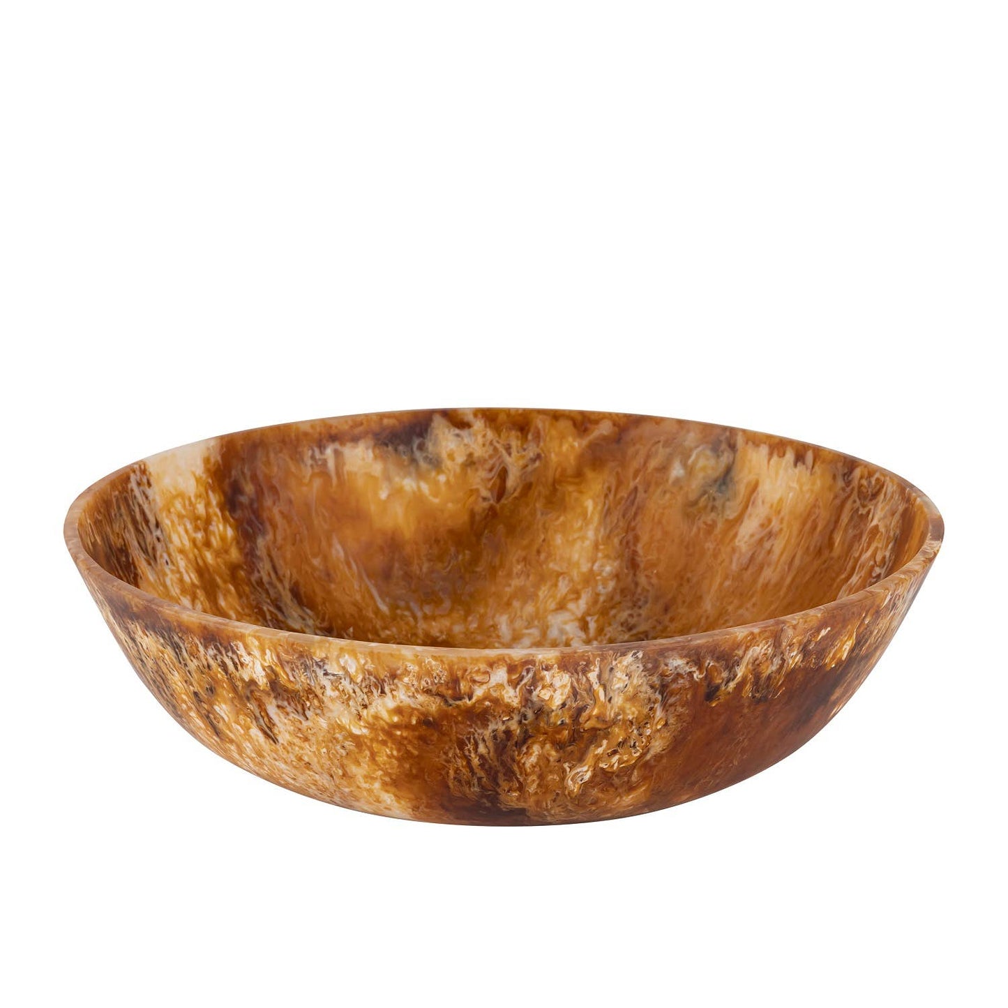 Matte Tortoise Resin Bowl Dia 19.5"