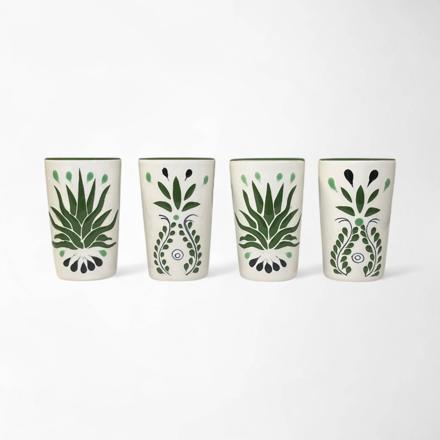 Shot Glasses, Agave Design, Made in Mexico, Barware (Each)