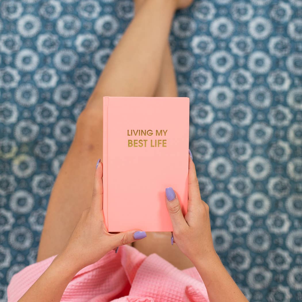 Living My Best Life - Hardcover Daily Journal - Sunset Pink