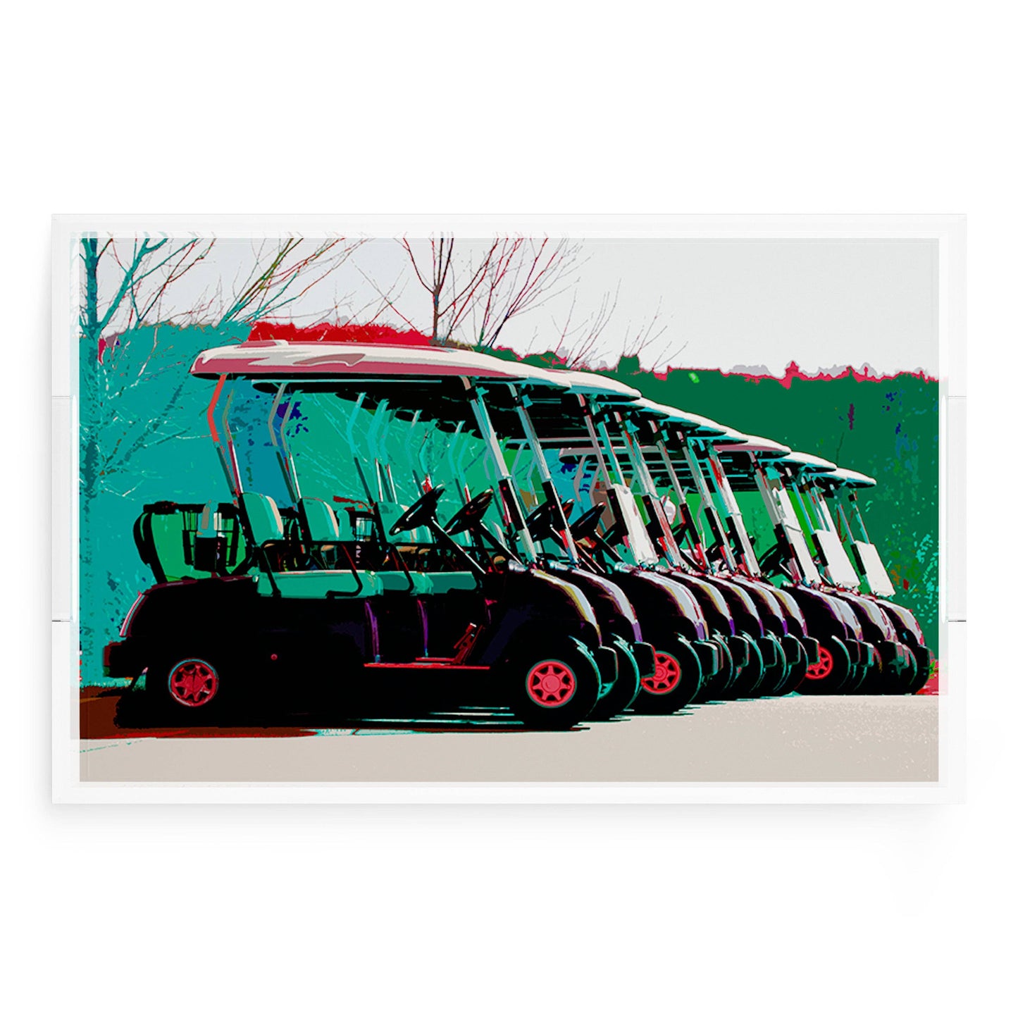 Golf Nine Iron Green Rectangle Tray