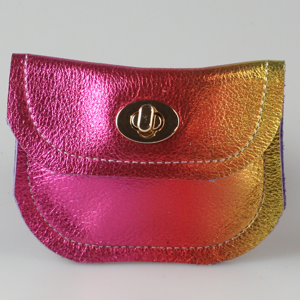The Turnlock Metallic Leather Wallets: 3 sizes!