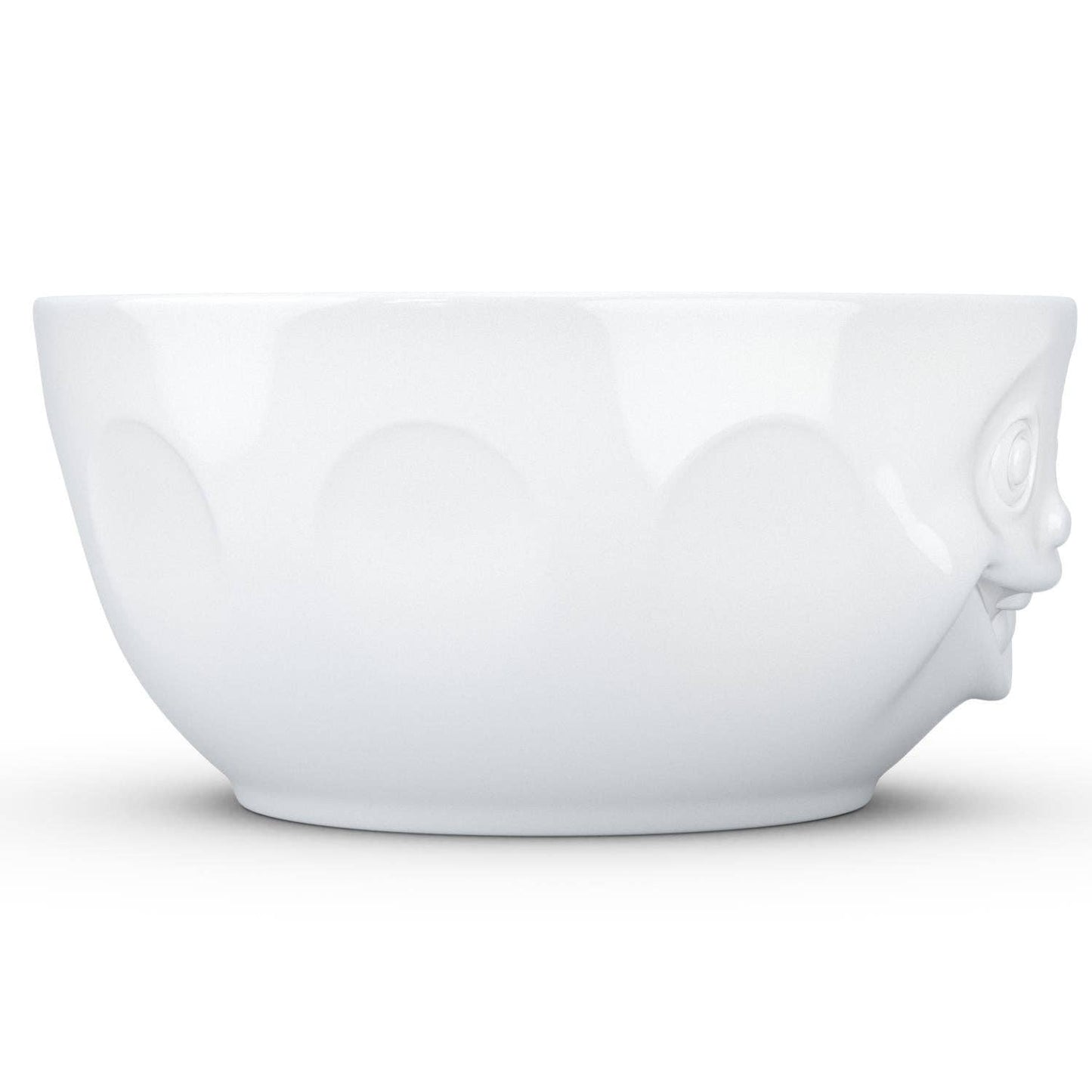 Big Porcelain Serving Bowl, 'Out of Control' Face