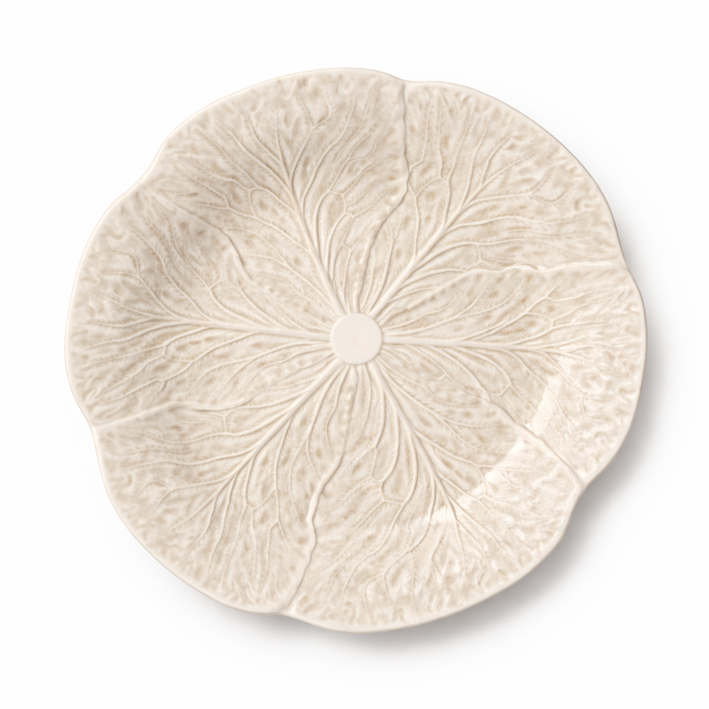 Le Jardin White Cabbage 3-D Salad Plate 9 in