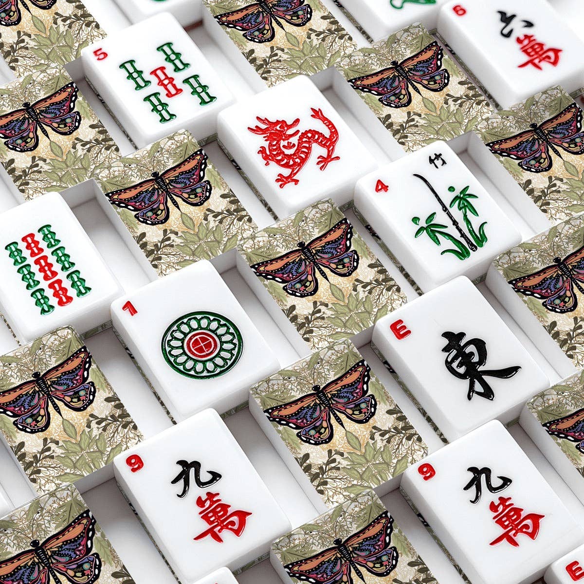 Butterfly American Mahjong Tiles