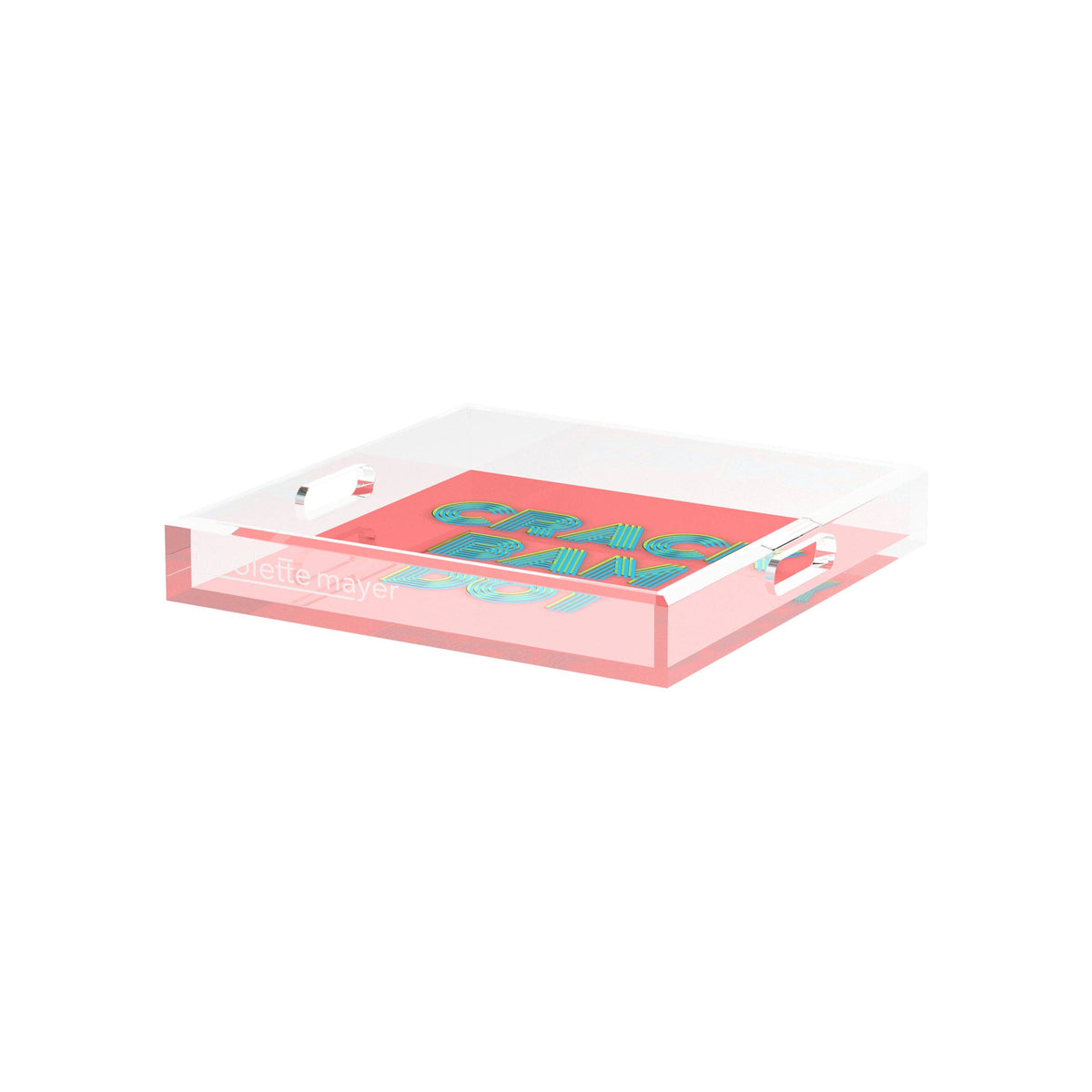 Mahjong Crack Bam Dot Petal Tendril Square Decorative Tray