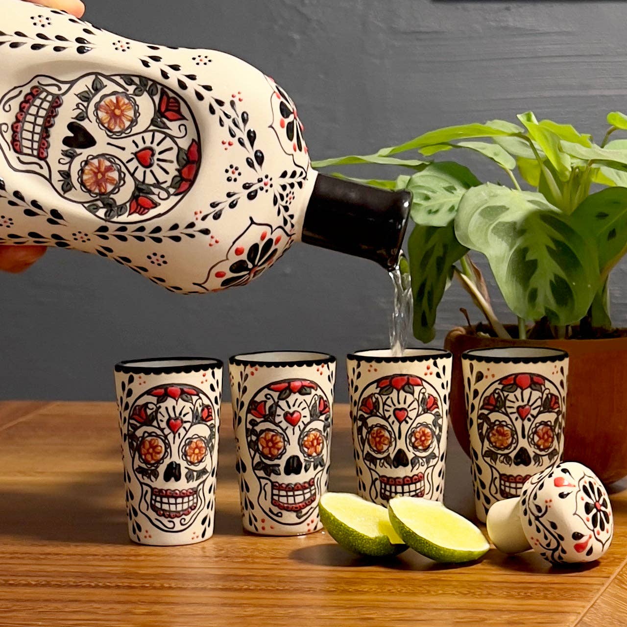 Tequila Decanter Set - Catrina (Complete Set))