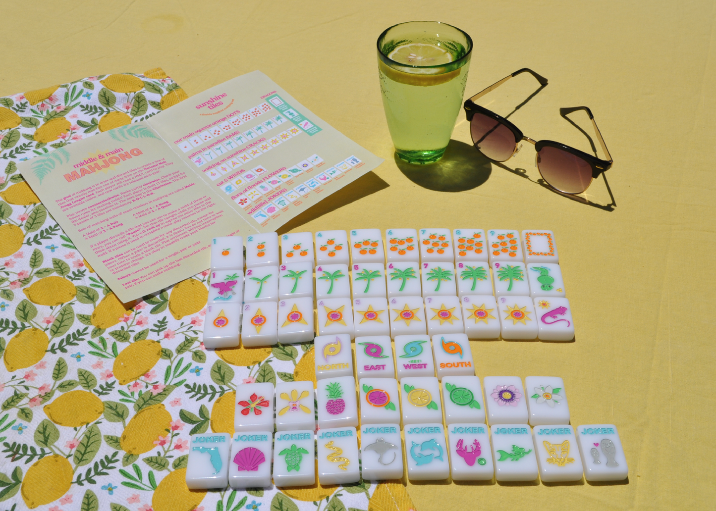 "Sunshine Tiles" Florida Inspired Mahjong Set (Hello Boca!)