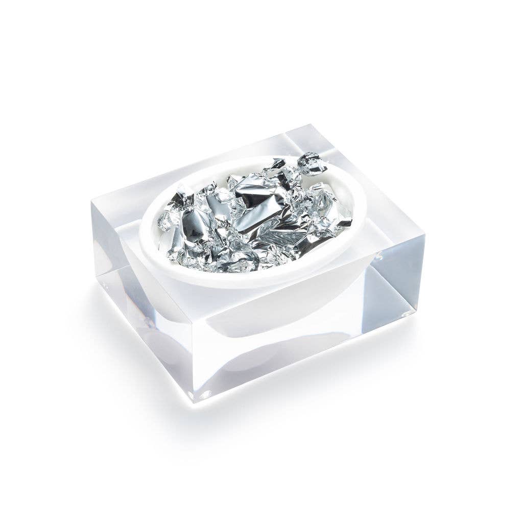Acrylic Block Bowl in Hamptons White Home Decor - Gift