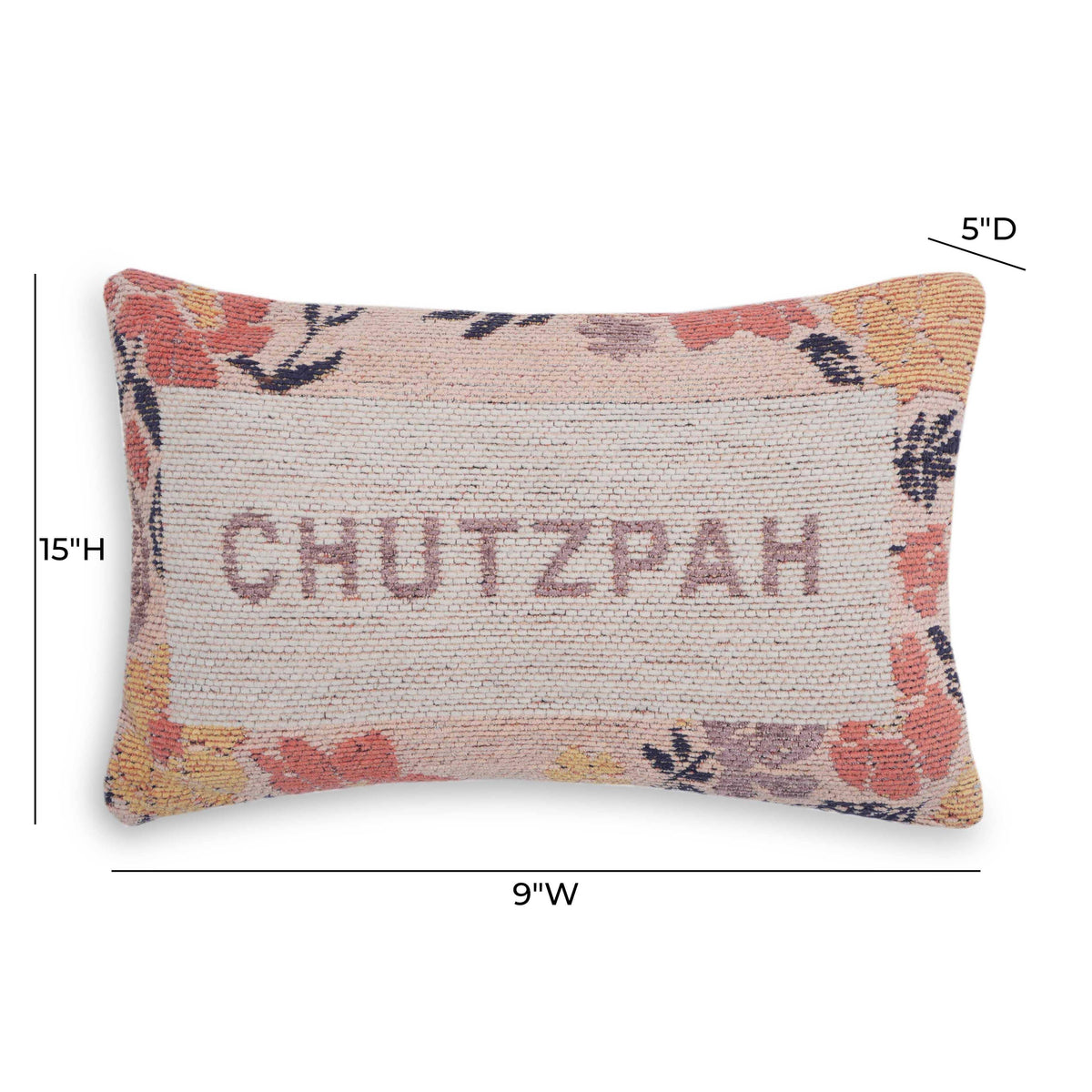 Chutzpah Throw Pillow (15"X9" Jacquard Woven)