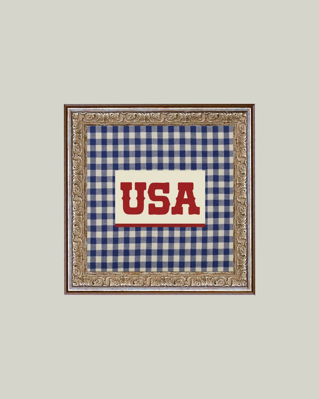 Plaid USA Framed Antique Art