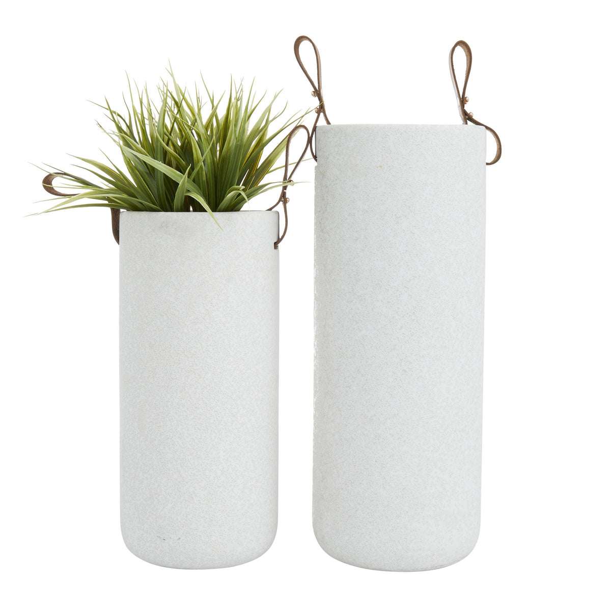 Contemporary White Ceramic Vase Set
