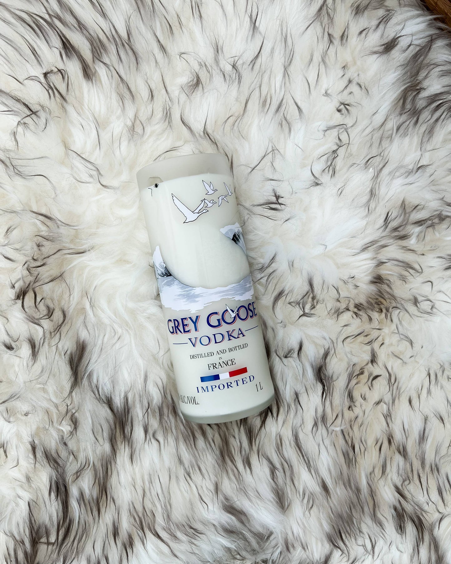 Recycled Grey Goose Candle 