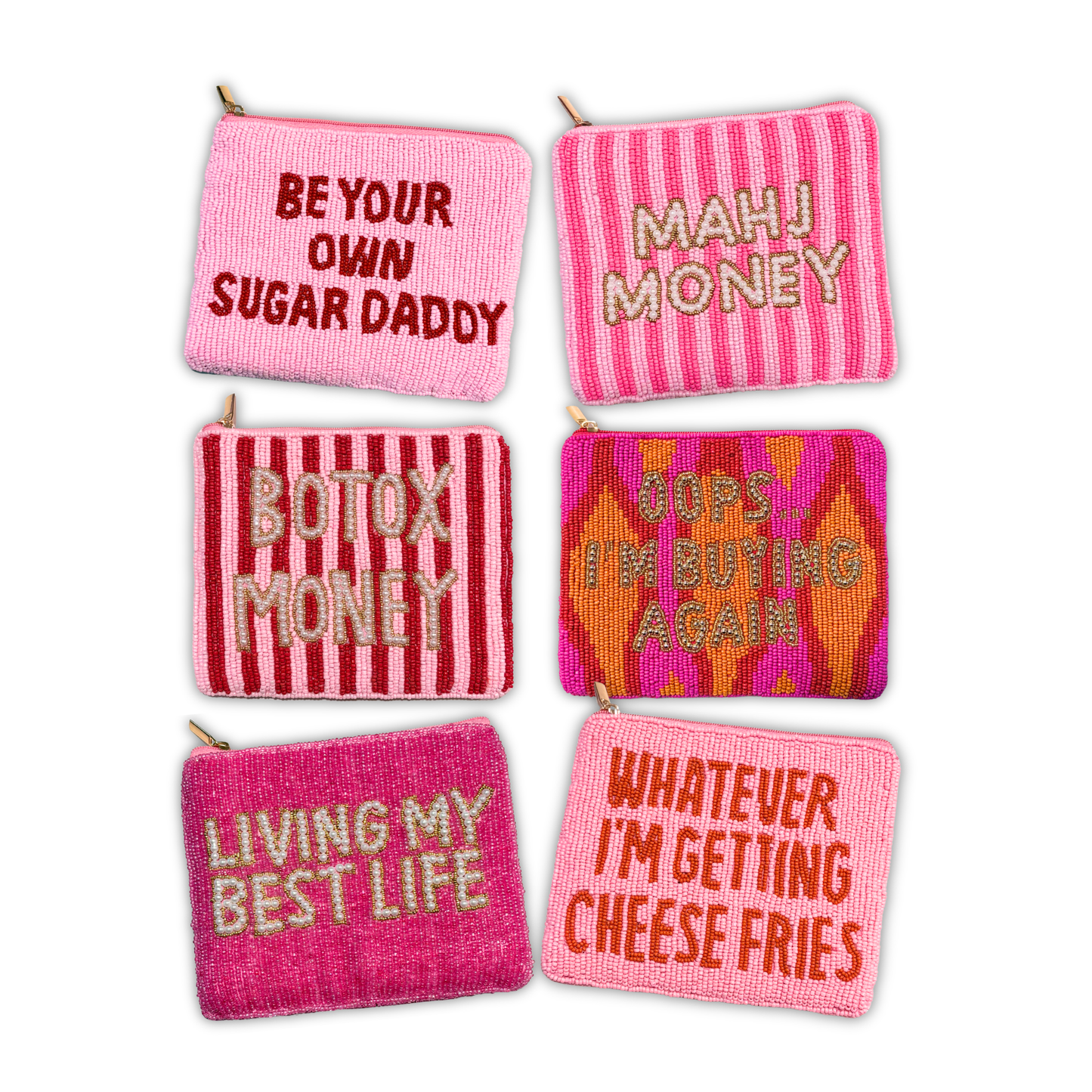 Beaded Coin Purse - Various Sayings