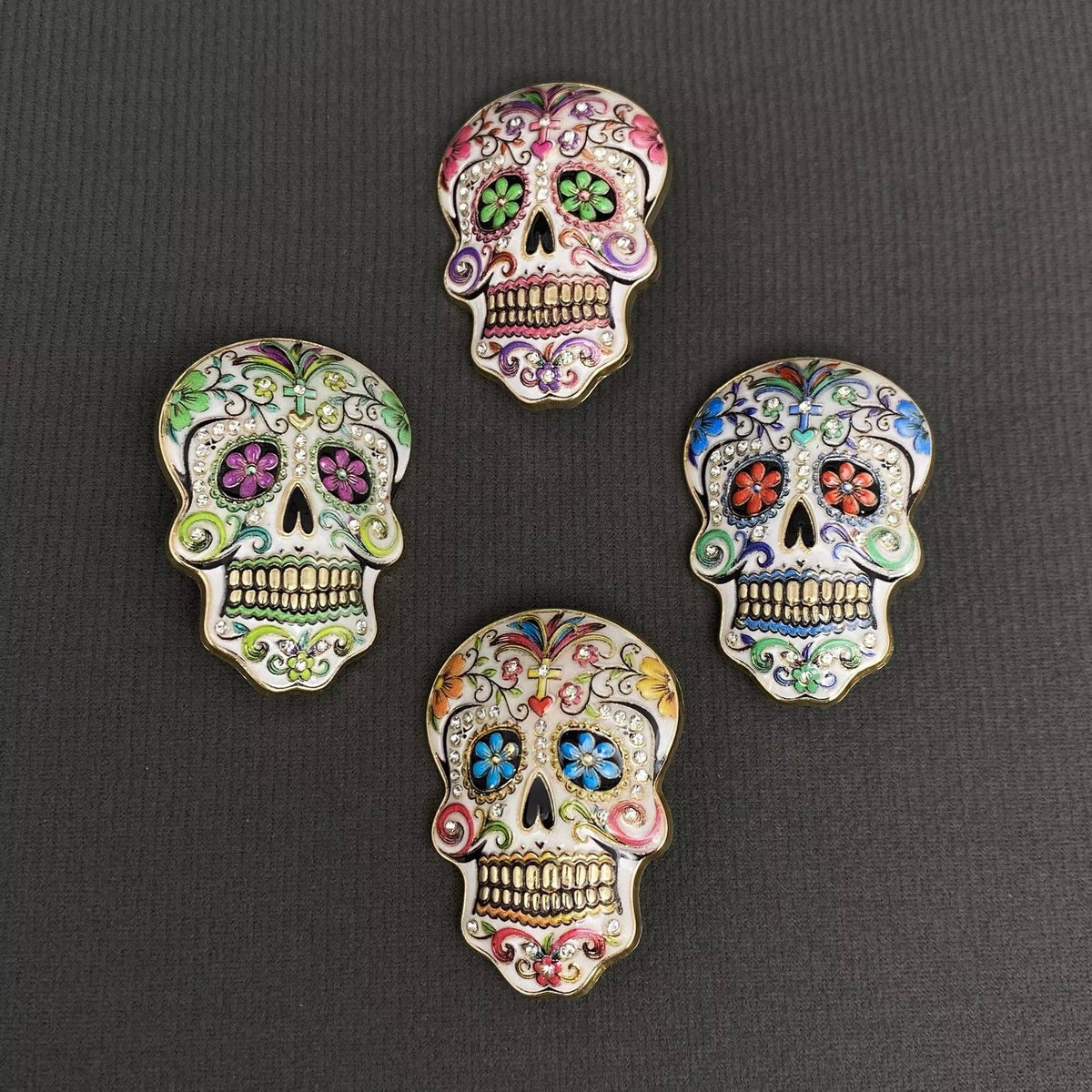 Pastel Colored Skull Brooch