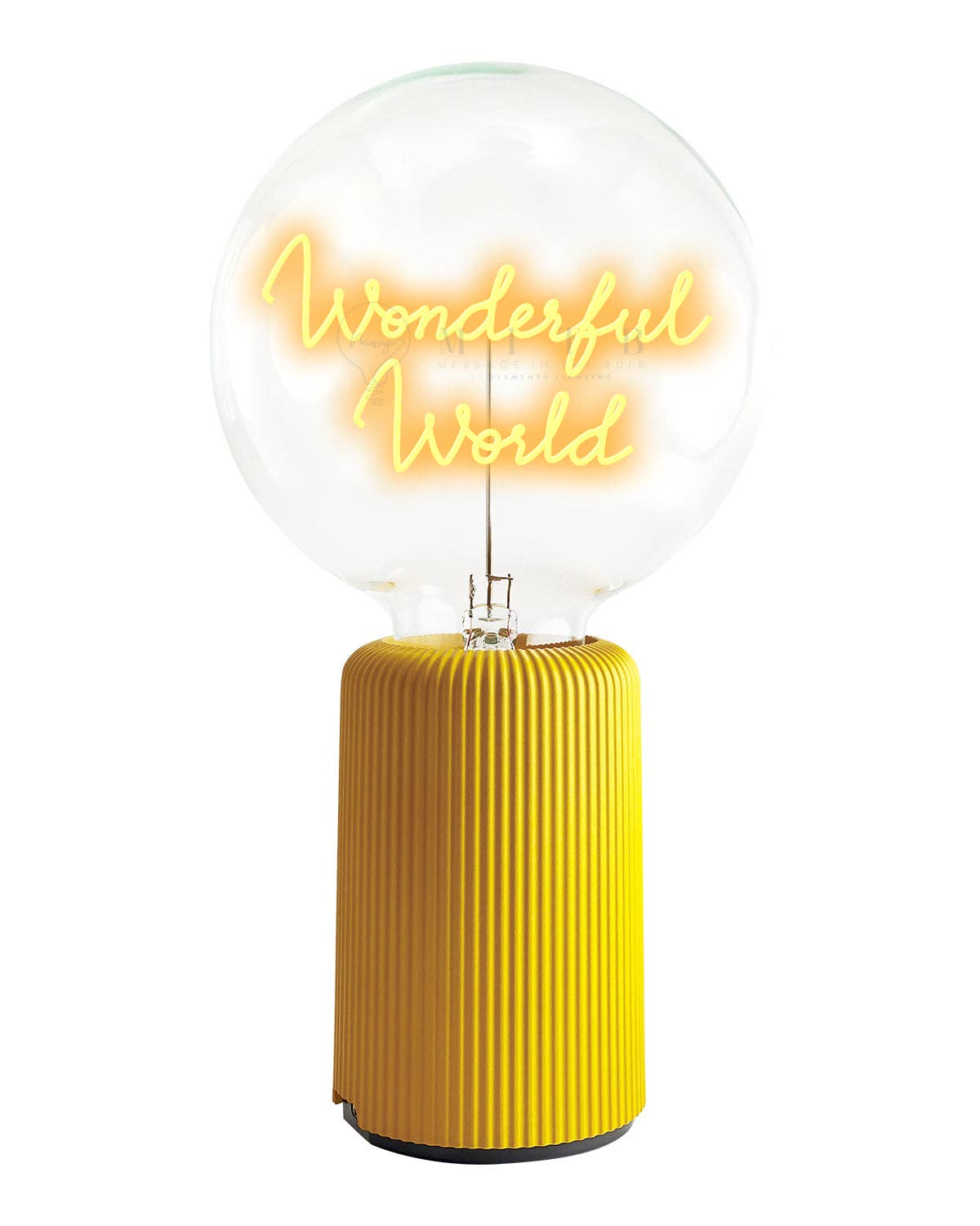 Bulb WONDERFUL WORLD  Amber with Base Table Lamp PORTABLE Pop Nomad Pink