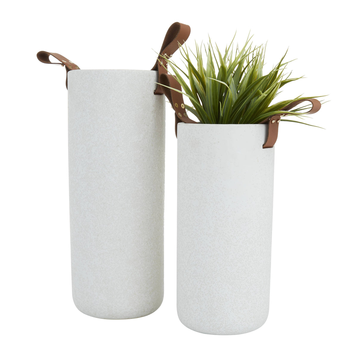 Contemporary White Ceramic Vase Set