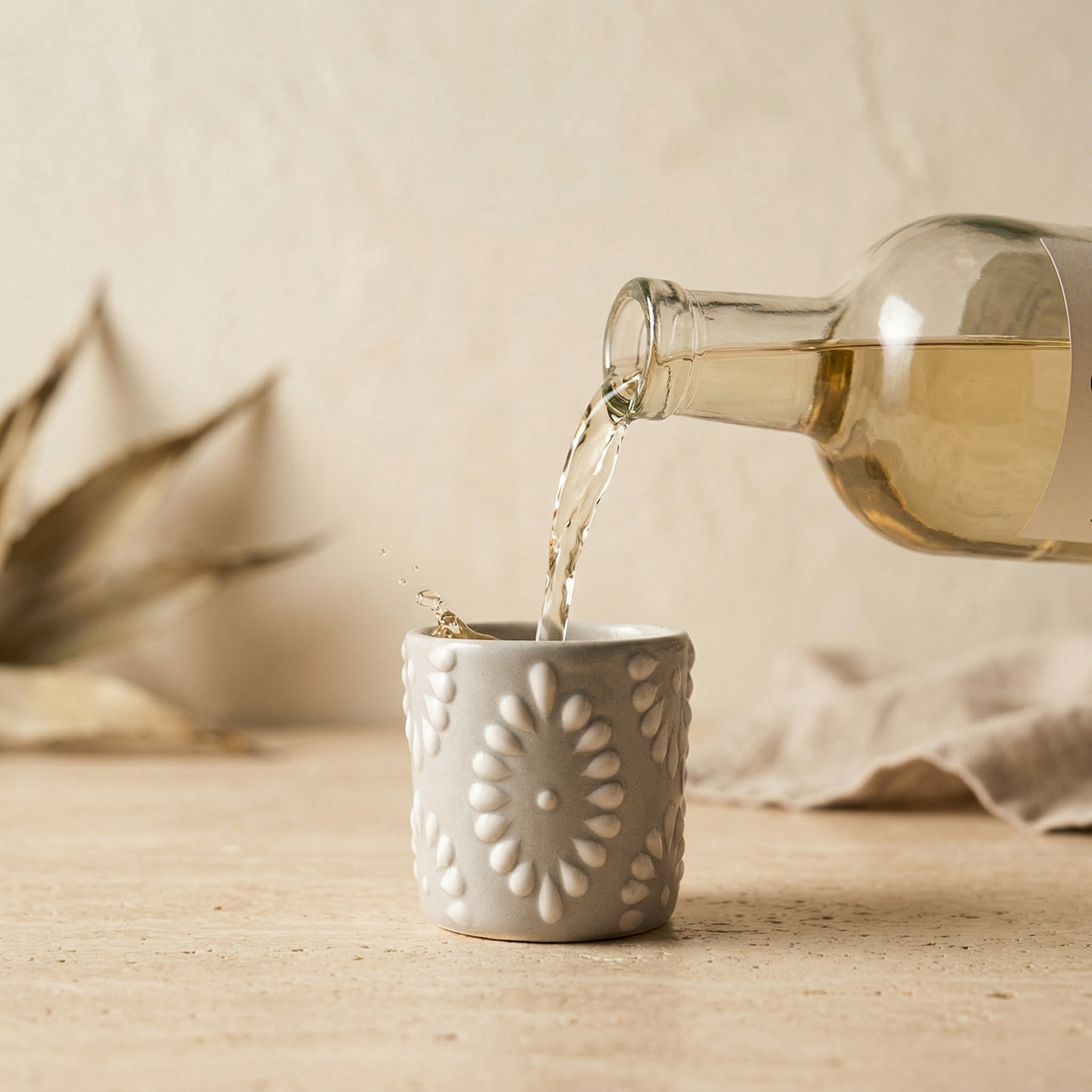 Talavera Shot Glass - Grey & White (Each)